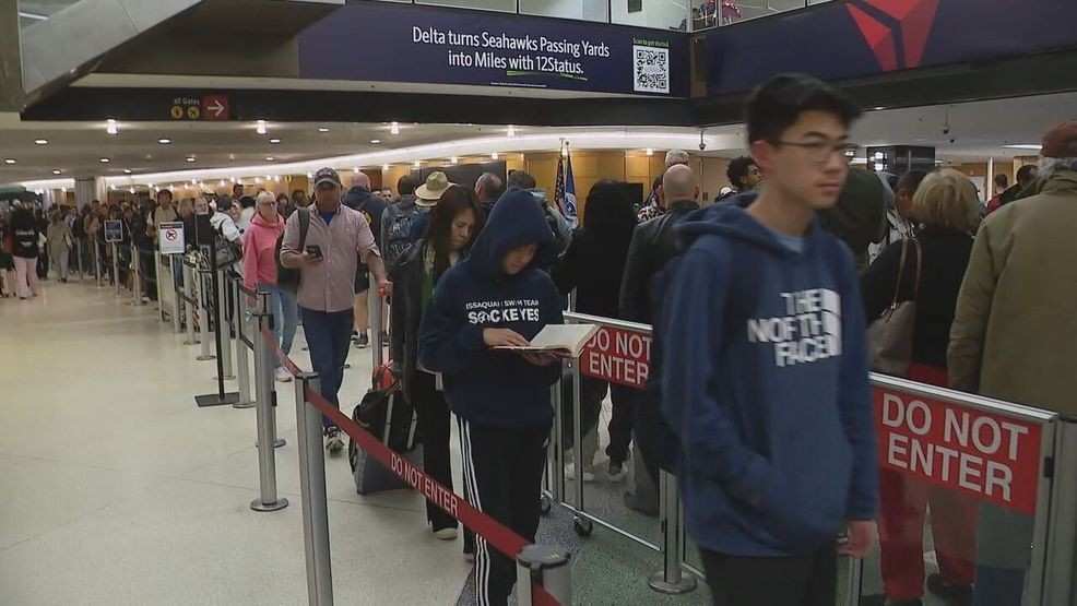 Seattle-Tacoma International Airport rush