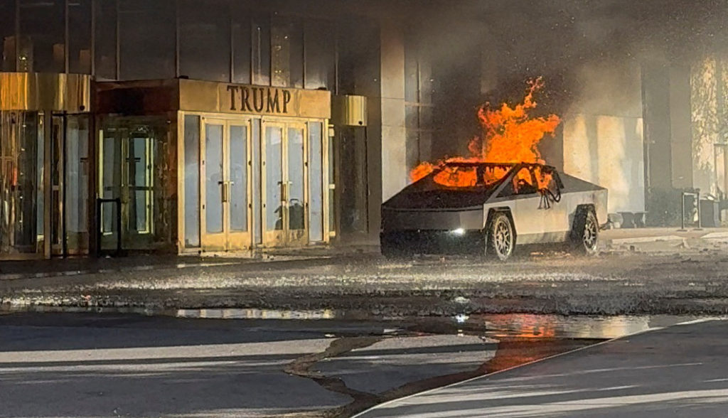 Tesla Cybertruck Explosion Outside Trump Hotel